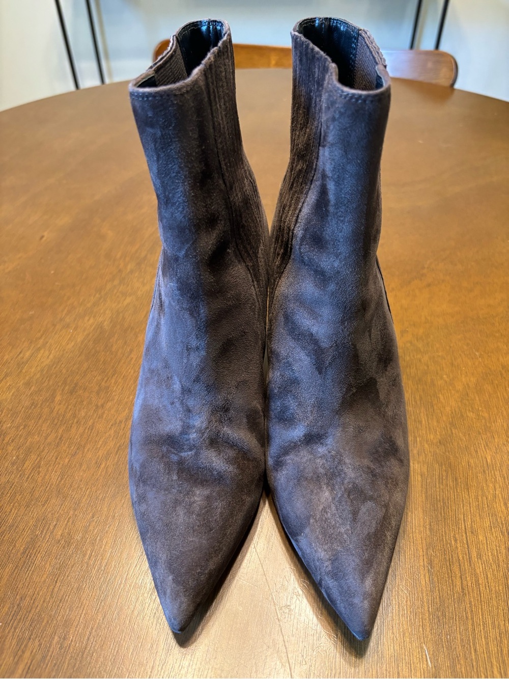 Veronica Beard brown Pointed-Toe Suede Ankle Booties